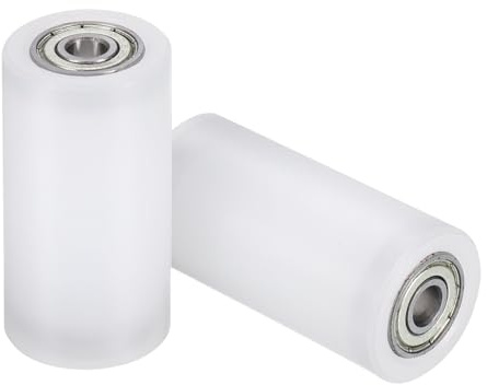 QUARKZMAN 2 Piezas Rueda De Nylon Con Rodamientos 6 X 25 X 50mm (Blanco)