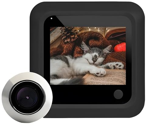 Vestamore Smart Peephole Camera For Apartments, 2.4 Inch Digital Viewer, Battery-Powered, Easy Setup, Black