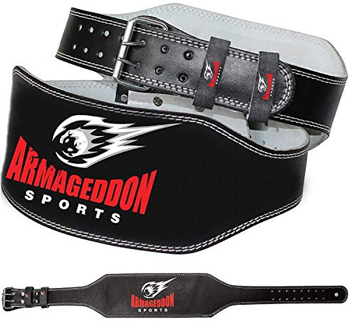 Cintura da Bodybuilding per la Palestra Pesi Sollevamento Vacchetta Cuoio 6 (15 cm) Pesistica Fitness Allenamento Schiena Lombare per Uomo e Donna (XXL (105-125 cm misura))