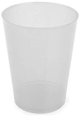 TELEVASO - 200 unidades - Vaso Sidra 500 ml Reutilizable - Polipropileno (PP) - Color traslúcido - Vaso ecológico libre de BPA, Ideal para cerveza, cubatas, agua