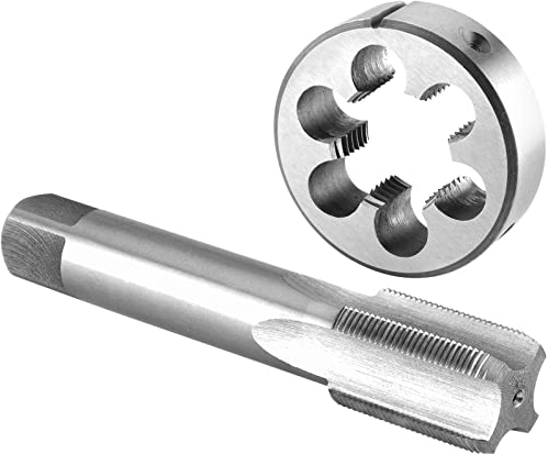 Burkit M24 x 1,25 Gewindebohrer und Schneideisen Set, M24 x 1,25 Maschinengewindebohrer und runde Schneideisen Rechtshänder