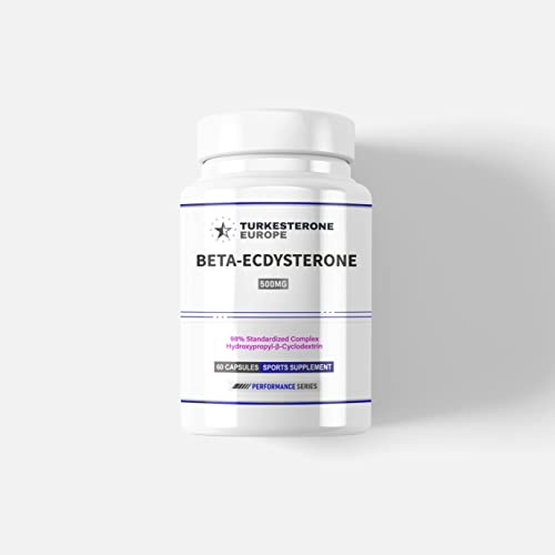 Beta-Ecdysterone 98% Komplex med Hydroxipropyl-Beta-Cyklodextrin - 60 Kapslar (600mg) - Turkesterone Europe®