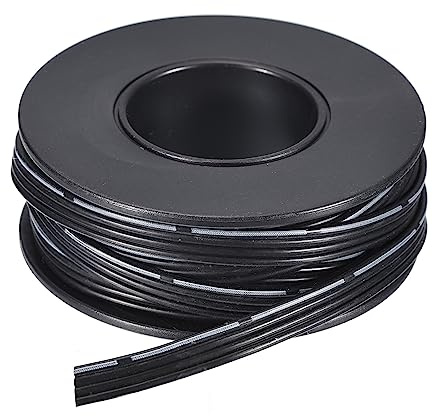 sourcing map 30AWG Silicone Ruban Câble 4Broche 30 Jauge Plat Câble Flexible Silicone Fil 3.0m/10ft Noir Toronné Étain Cuivre Fil