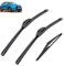 Scheibenwischer-Set vorne und hinten, kompatibel mit Nissan Qashqai J11 2013–2020, 2014, 2015, beschichtetes Scheibenwischerblatt, 26+17+12(Left hand drive)