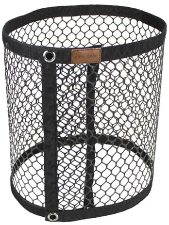 Fenteer Camping Hanging Net Rack, Organizer Mesh Hamper Portable Folding Trash Bin Outdoor Trash Can for Barbecue RV Boats BBQ Hiking