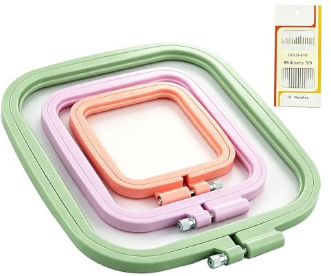 3 dimensioni, telai da ricamo rettangolari, telai da ricamo angolari, telaio da ricamo colorato, modello stabile, telaio da ricamo rettangolare, telaio da ricamo quadrato, telaio per punto croce