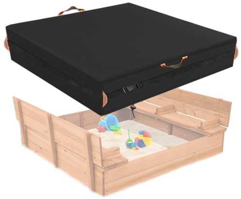 Outdoor Sandbox Cover, Square Kids Sand Box Covers Waterproof and Windproof, Children's Large Sandboxes Cover Sandproof.（43 L x 43 W x 8 H）