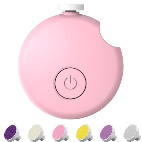 Baby Nail Trimmer Electric,Tinabless Baby Nail Clipper, 6 in 1 Baby Nail File,Nail File Baby Grooming Kit Manicure Set for Toddler or Adults(Pink)