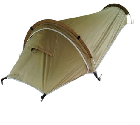 Ultralight Solo Tent For 1 Person, Waterproof Camping Tent With Aluminum Poles, For Easy Setup Windproof Shelter For Hiking Backpacking Outdoor Adventures, Green(Green)