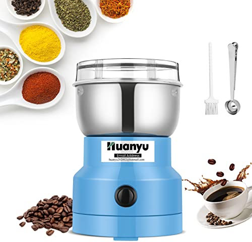 Huanyu Mulino elettrico per cereali 200g, Mini Macinino multiuso per spezie, grani di caffè