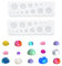 Nifocc 2 Stück Cabochon Epoxidharz Form Schmuck Giessharz Formen Edelstein Silikonform Glaskuppel Gießformen Rund Anhänger Resin Form für DIY Basteln Foto Halskette Ohrring