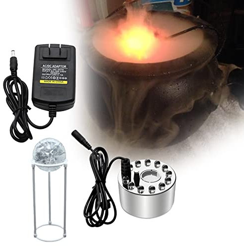 Umidificatore Ultrasuoni 24V 12 LED Mist Maker Nebulizzatore Nebulizzatore Acqua Nebulizzatore Generatore Nebbia Ultrasuoni Vaporizzatore for Prato Stagno (Color : Heavy Mist)