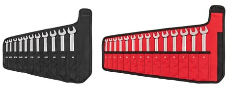 TEKTON Combination Wrench Set with Rolls, 25-Piece (1/4-3/4 in., 6-19 mm) | WCB94301