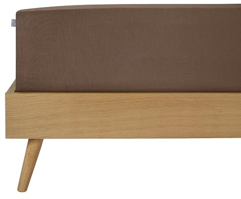 Schiesser Spannbettlaken Finni - Feinbiber - 180 x 200 cm - Braun