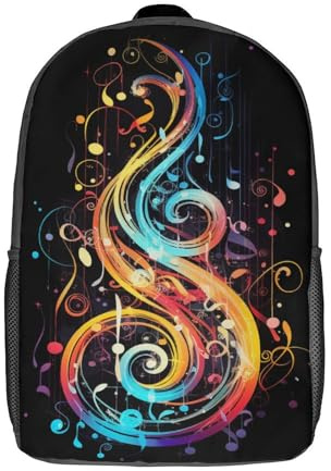 YTPONBCSTUG Note de musique Sacs Dos Imprimé 3D Voyage Sac Dos Étudiant Cartable Livre Sac Animé Sac Accessoire De Mode，Sac À Dos Pour Garçons Et Filles