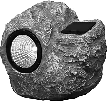 iplusmile Lámpara Solar Exterior Decoración De Piedra Realista Luces Para Jardín Farola Para Patio