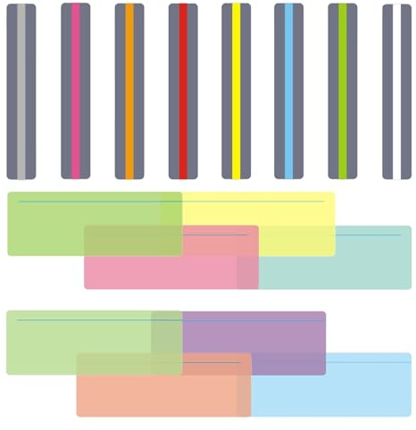 16PCS Dyslexia Overlays Guided Reading Highlight Strips Dyslexia Overlays Aids for Children Coloured Overlays for Dyslexia Tinted Guided Strips Ideal for Dyslexia ADHD Irlen Syndrome and Visual Stress