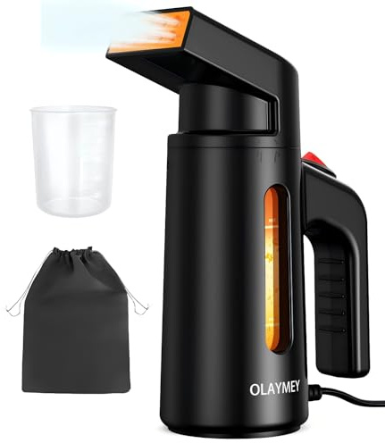 OLAYMEY Steamer Dampfglätter Reise 700W, 40S Schnelles Aufheizen Dampfbügeleisen, Handbügeleisen, Leicht Vertikaler Dampfglätter Reisen und Zuhause, Kleingeräte Verwendbar für Reisen