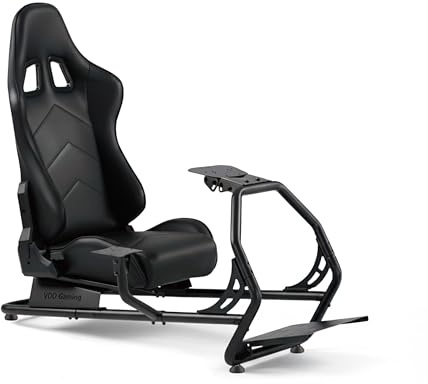 VDD - Simulateur cockpit pour fauteuil de course - entièrement réglable - siège de course - sans fixation d'écran
