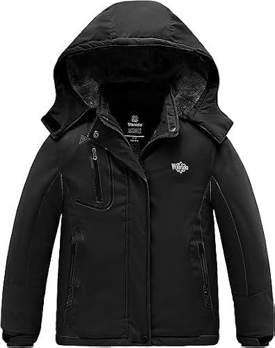 Wantdo Fille Veste de Ski Imperméable de Neige Chaude Manteau d'hiver Veste