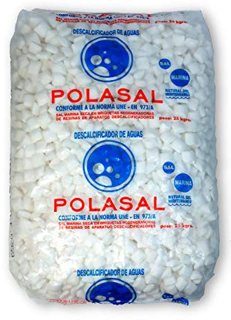 Sal para descalcificador Agua domestico Pastillas Saco 25 kg (Saco de 25 Kg)