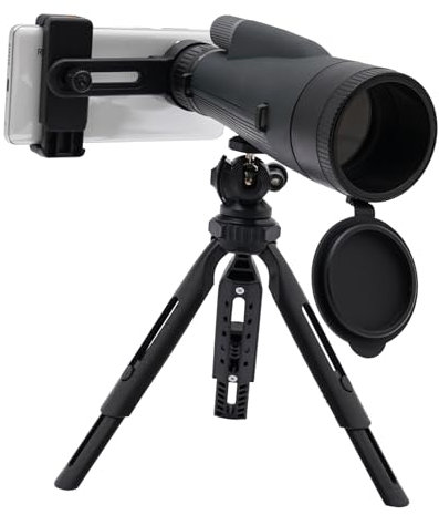 Spektivt, sportskyttar, zoom, vattentät med BAK4 Prisma-stativ, telefonadapter för fågelskådning, målskytte, vilda djur, jakt och landskap (mörkgrön)