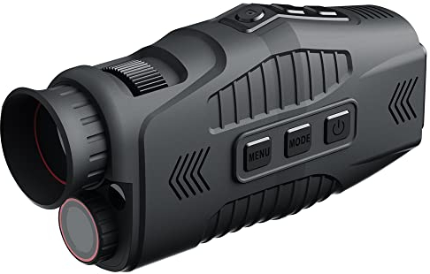 Mulcort 1080P Portable Monocular Night-Visions Device Day Night Use Photo Video Taking 5X Digital Zoom 300M Full Dark Viewing Distance for Outdoor Hunt Boating Journey