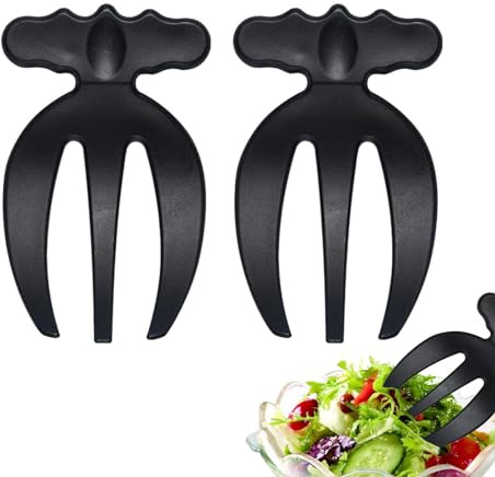 Utensilios de ensalada, juego de alicates para ensalada,Alicates de servicio de ensalada de cocina versátiles - Juego de manos de ensalada resistentes al desgaste, pinzas de mezcla portátiles con