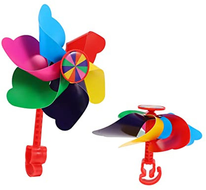 Milisten 2pcs Pvc Cartoon Windmill Garden Decor Spinners for Boys and Girls Bike Accessories Windmill Decor