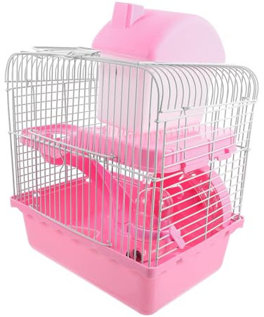 Levemolo Doppelstöckiges Hamsterversteck Hamsterkäfig Aus Draht Chinchillakäfig Mit Plattform Doppelstöckiger Käfig Für Kleine Haustiere Hamsterburg Mit Fress Und Ruheraum Rattenplattformkä