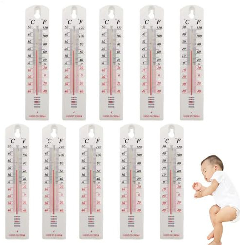 Termómetro preciso para interiores, 10 unidades, termómetro de pared para interior, jardín, indicador de temperatura, indicador de temperatura, pantalla de monitor para interior y exterior, oficinas