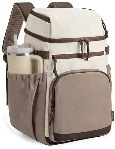 TOURIT Mochila refrigeradora aislada de 30 latas, a prueba de fugas, bolsa térmica para el almuerzo con dos compartimentos, ligera e impermeable, ideal para la playa, camping, picnic, senderismo y