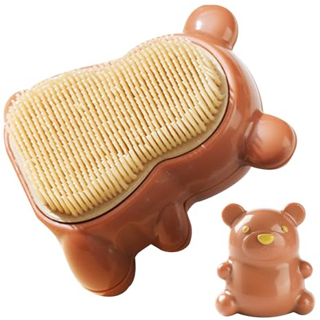 Cepillo de uñas de oso, bonitos cepillos de limpieza de uñas con cerdas, ABS y polietileno, fácil de agarrar, limpiador de uñas suave para niños y mujeres, cepillo de lavado diario para el