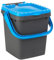 Ecoplast | Poubelle pour collecte différenciée 20 l, poubelle en plastique recyclée, bleue, 34,5 x 34,5 x 34,5 x 34,5 cm, fabriquée en Italie