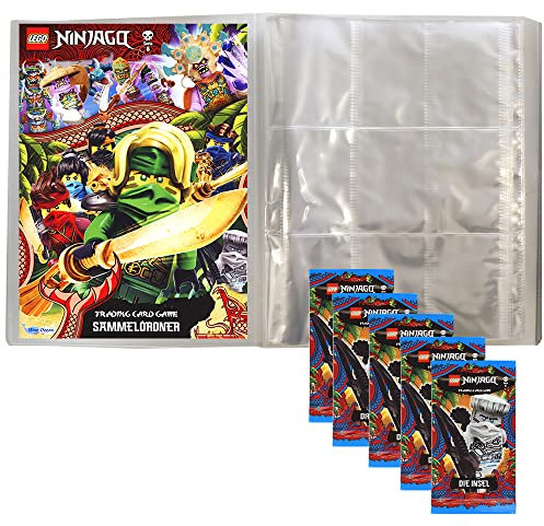 Blue Ocean Ninjago Serie 6 Trading Cards Bundle 1 Leere Sammelmappe + 5 Booster + Collect-it Hüllen Sleeves