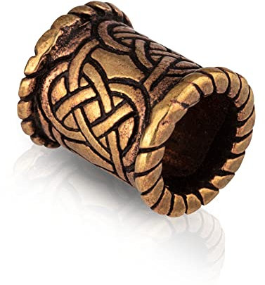 NKlaus Bronze Bartperle Keltischer Knoten Joy Haarperle Herren Haar Bartschmuck 2155