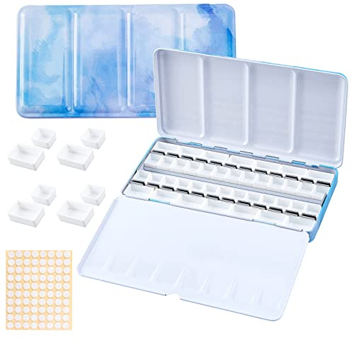 PH PandaHall Petite Boîte de Palette D'aquarelle Vide 22x11.55x2.4cm