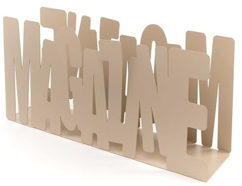 ROCKING GIFTS Portariviste in Metallo Beige Magazine