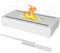 Rectangular Tabletop Fireplace, Bio Ethanol Fireplace, Portable Glass Top Burner Table Top Heater Fire Bowl Pot, Ventless Bioethanol Fireplace for Indoor Outdoor Camping Patio Parties Events (White)