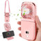 Mini Ventilador De Mano Portátil USB, Pequeño Recargable A Pilas Con 4 Velocidades Silencioso y Power Bank, Personal Plegable Para Interior Viajes Oficina