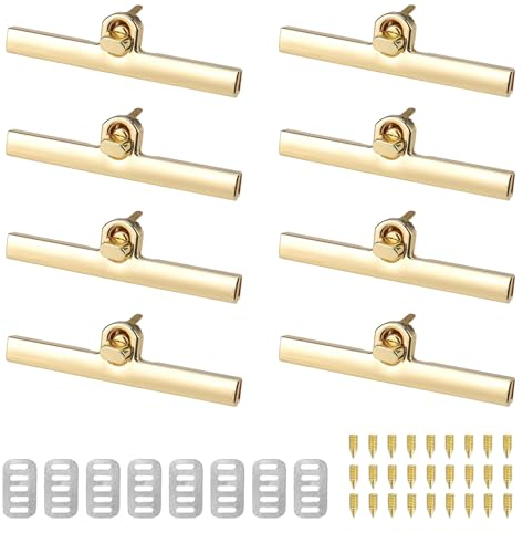 chenyu 8 Stück Taschenverschluss Gold Accessoires für Handtaschen Taschenverschluss für Häkeltaschen DIY Handwerk Geldbörsen Handtaschen Rucksäcke Taschenzubehör