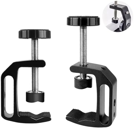 2 Stück C Klemme 0-47mm Tischklemme Schraubklemme Aluminium Einstellbar Schraubzwingen Heavy Clamp mit 1/4 3/8 Schraublöchern Klemmstativ C Zwingen Holzarbeiten Werkzeug Heimwerken & Autoreparatur