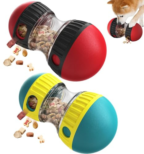 WDAFLG Gioco Interattivo per Cani 2 pz, Gioco Intelligenza Cane, BPA Free, Mangiatoia Lenta per Animali Domestici per il Consumo Energetico e l'allenamento Dell'intelligenza, Adatto a Cani e Gatti