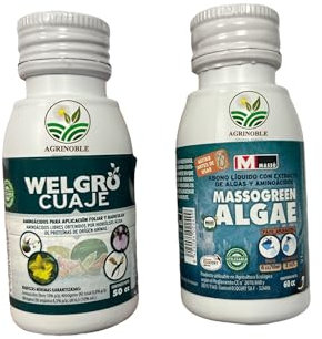 Abono foliar para brotacion-floracion. Aminocidos + algas, bioestimulantes para activación de vegetales, pack para 15 litros.