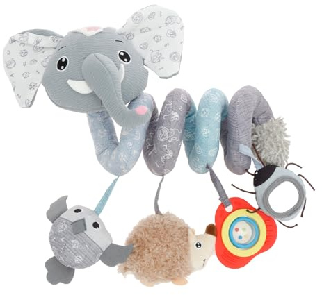 Giocattolo per passeggino, giocattolo a spirale per bambini, con musica, sospensione a spirale, giocattolo di peluche per lettino per bambini, seggiolino auto, custodia per neonati, regalo per neonati