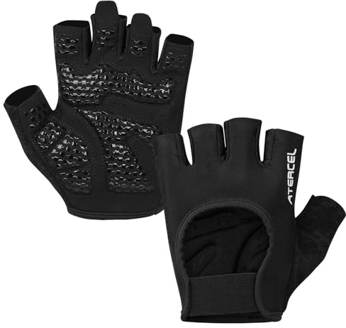 ATERCEL Guantes de entrenamiento transpirables, antideslizantes, guantes de gimnasio para hombres y mujeres, agarre superior y protección de la palma para levantamiento de pesas, fitness, ejercicio