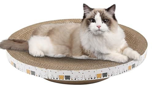 Tabla rascadora para gatos, cartón rascador de alta densidad en forma de cuenco para arañazos, postes de cartón para rascar para gatos en interiores, poste para rascar