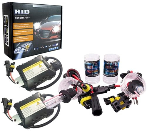 PolarLander 1 Paio Kit Xenon Nascosto CANBUS Faro per Auto Slim Ballast Lampadina allo Xeno Conversione Ballast H3 Temperatura di Colore 8000K