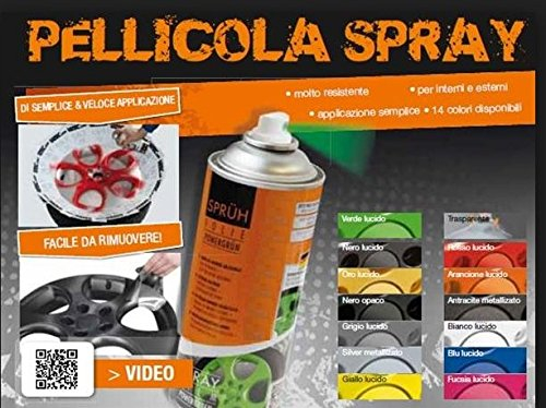 Vernice pellicola spray rimovibile nero lucido