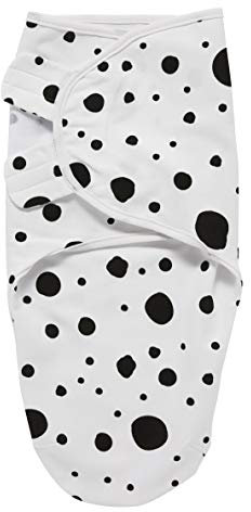 Meyco 301016 SwaddleMeyco Pucksack-Pucktuch DOTS Schwarz-Weiss S/M (1er Pack)